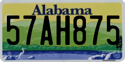 AL license plate 57AH875