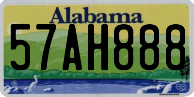 AL license plate 57AH888