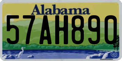 AL license plate 57AH890