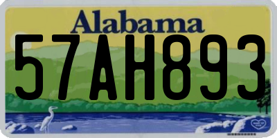 AL license plate 57AH893