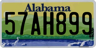 AL license plate 57AH899