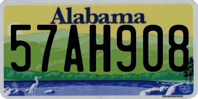 AL license plate 57AH908