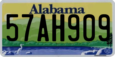 AL license plate 57AH909