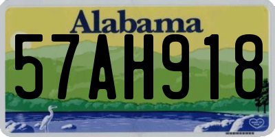 AL license plate 57AH918