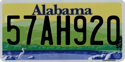 AL license plate 57AH920