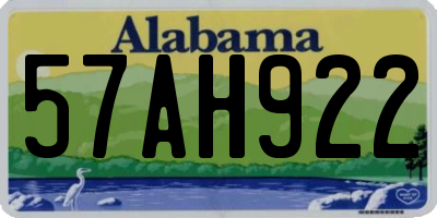 AL license plate 57AH922