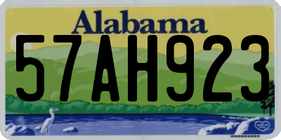 AL license plate 57AH923