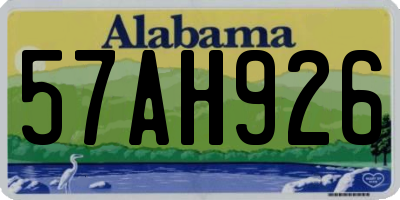 AL license plate 57AH926