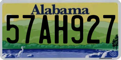 AL license plate 57AH927