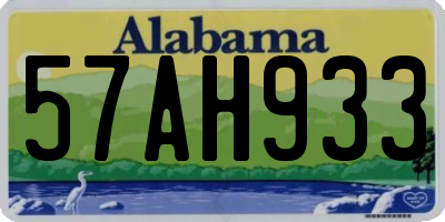 AL license plate 57AH933