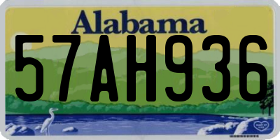 AL license plate 57AH936