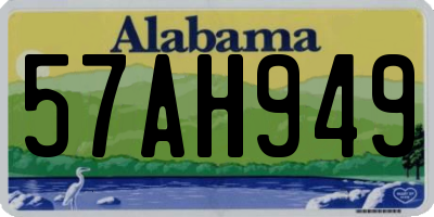 AL license plate 57AH949