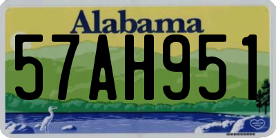 AL license plate 57AH951