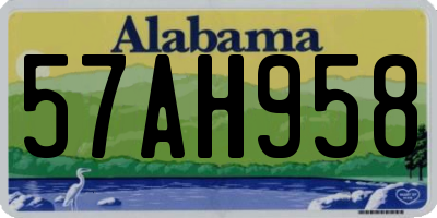 AL license plate 57AH958