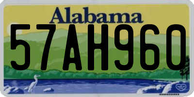 AL license plate 57AH960