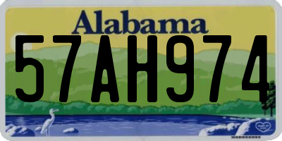 AL license plate 57AH974