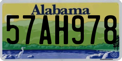 AL license plate 57AH978