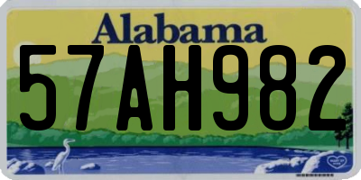 AL license plate 57AH982