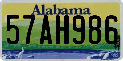 AL license plate 57AH986