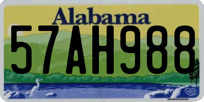 AL license plate 57AH988