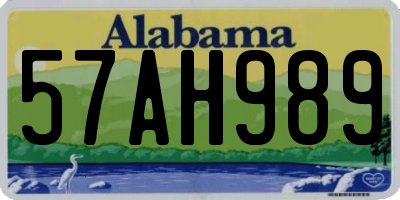 AL license plate 57AH989