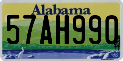 AL license plate 57AH990