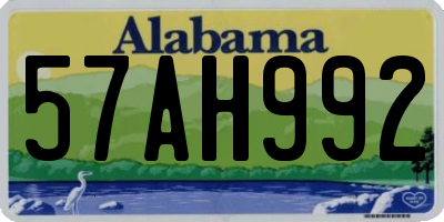 AL license plate 57AH992