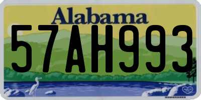 AL license plate 57AH993