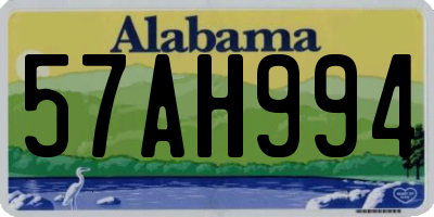 AL license plate 57AH994