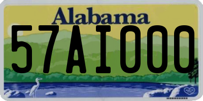 AL license plate 57AI000