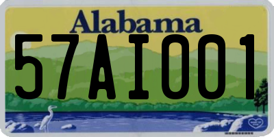 AL license plate 57AI001