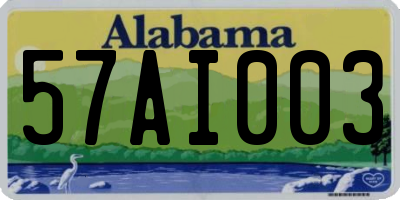 AL license plate 57AI003