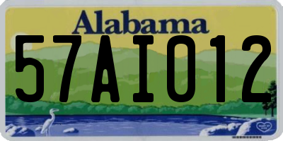 AL license plate 57AI012