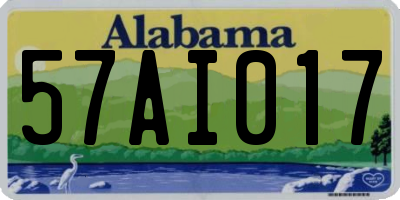 AL license plate 57AI017