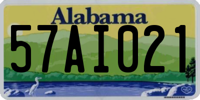 AL license plate 57AI021