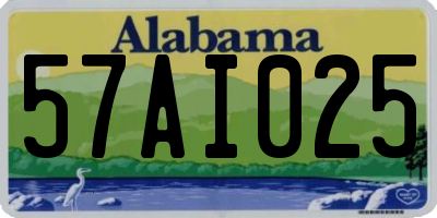 AL license plate 57AI025