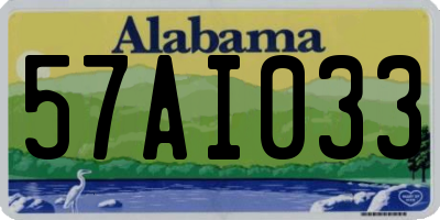 AL license plate 57AI033