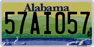 AL license plate 57AI057
