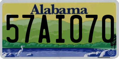 AL license plate 57AI070