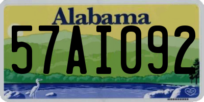AL license plate 57AI092