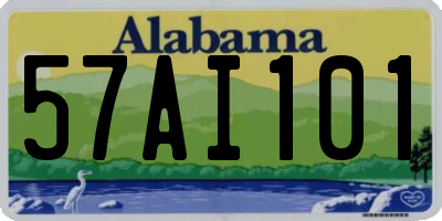 AL license plate 57AI101