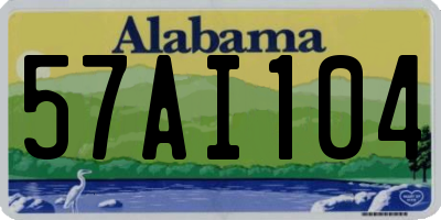 AL license plate 57AI104