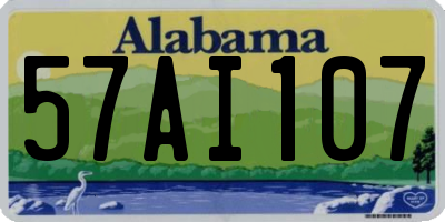 AL license plate 57AI107