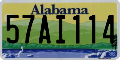 AL license plate 57AI114