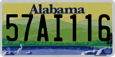 AL license plate 57AI116