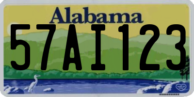 AL license plate 57AI123