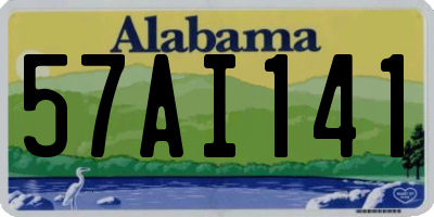 AL license plate 57AI141