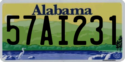 AL license plate 57AI231