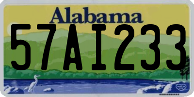 AL license plate 57AI233