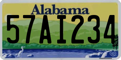 AL license plate 57AI234